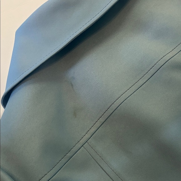 Chic Light Blue Women's Trench Coat - Picture 5 of 9